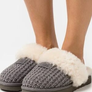 UGG Women's Cozy Gray and Cream Slippers